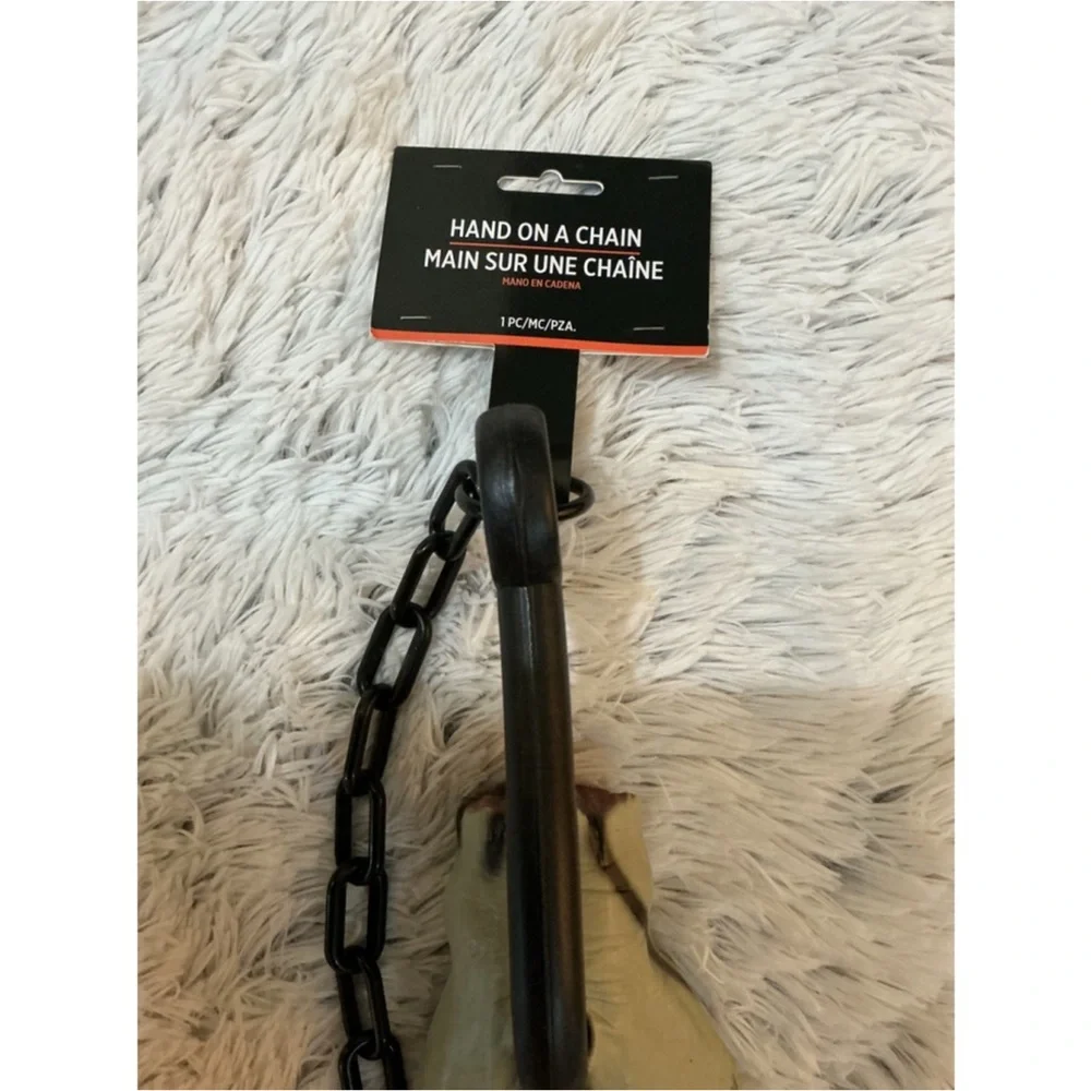 Amscan Halloween Hanging Zombie Hand Prop Tan Black 25